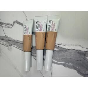 Maybelline NY Super Stay Full Coverage Under-Eye Concealer-Med 25 (Lot of 3)
